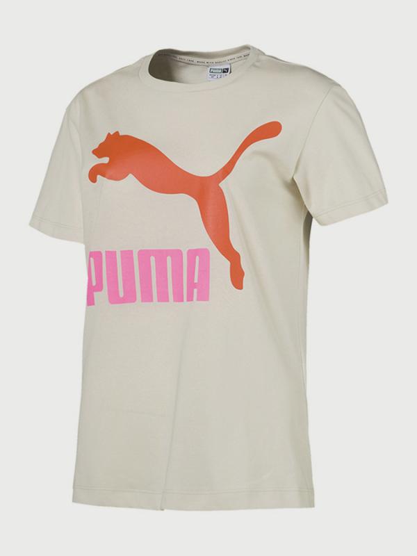 Tričko Puma Classics Logo Tee Šedá