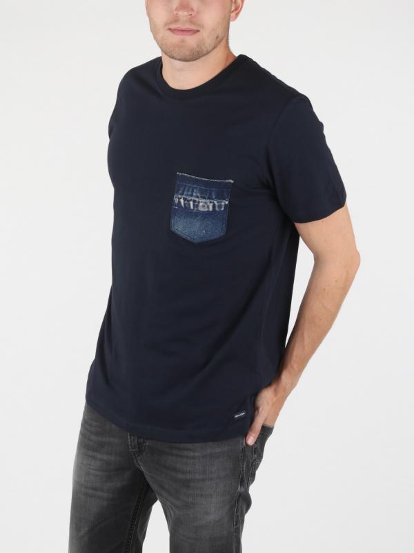 Tričko Diesel T-Bascon-Round Maglietta Single Jersey-Rags Barevná