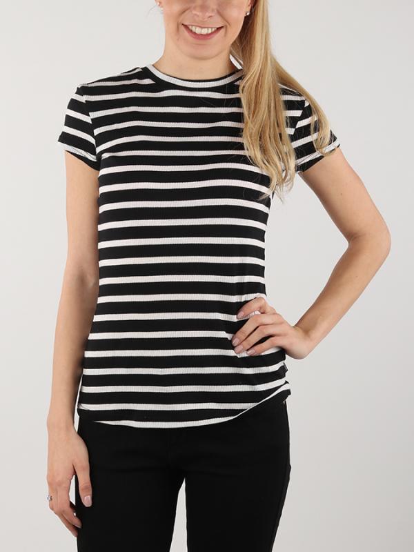 Tričko Lee Body Con Tee White Cotton Černá