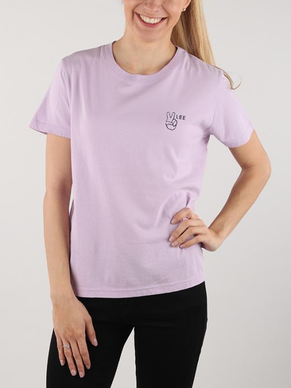 Tričko Lee Tee Pale Purple Růžová