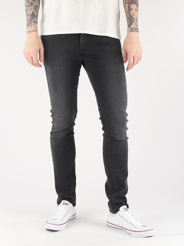 Džíny Lee Luke Black Worn Šedá