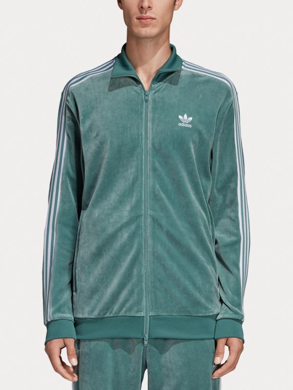 Mikina adidas Originals Cozy Tracktop Zelená