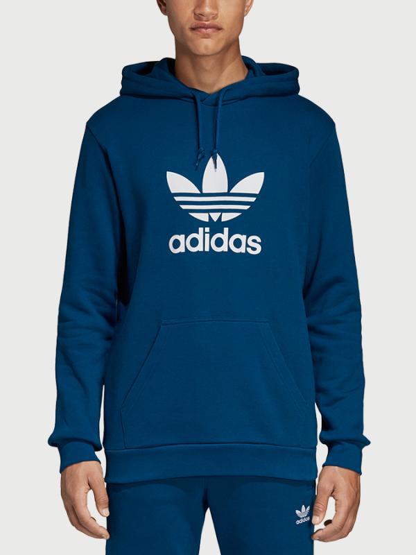 Mikina adidas Originals Trefoil Hoodie Modrá