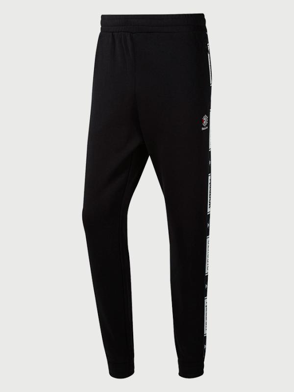 Tepláky Reebok Classic Cl Ft Taped Pant Černá
