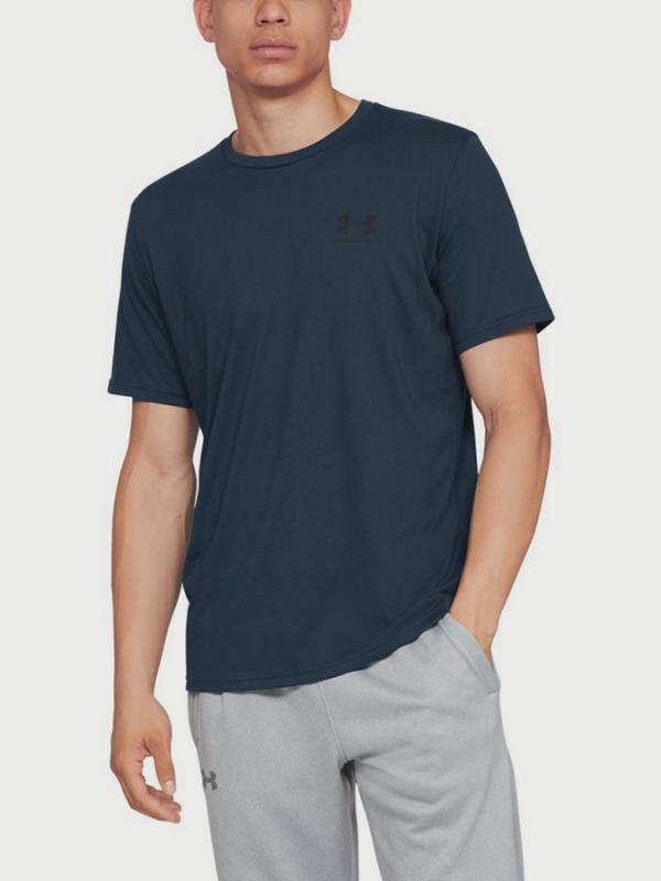 Tričko Under Armour Sportstyle Left Chest Ss Modrá