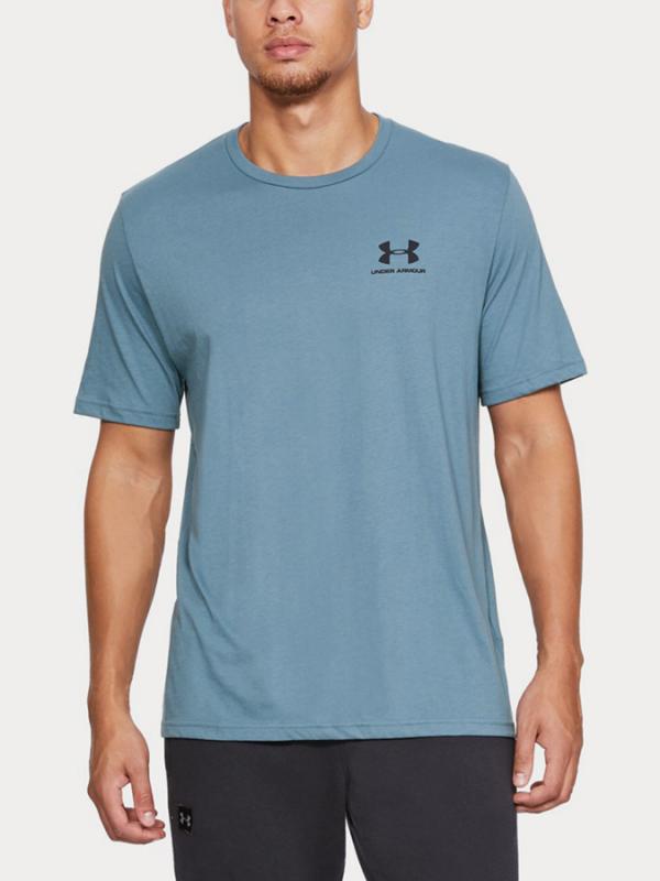 Tričko Under Armour Sportstyle Left Chest Ss Modrá