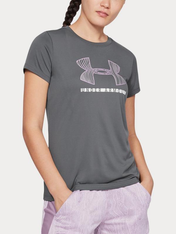 Tričko Under Armour Tech Ssc Graphic Šedá