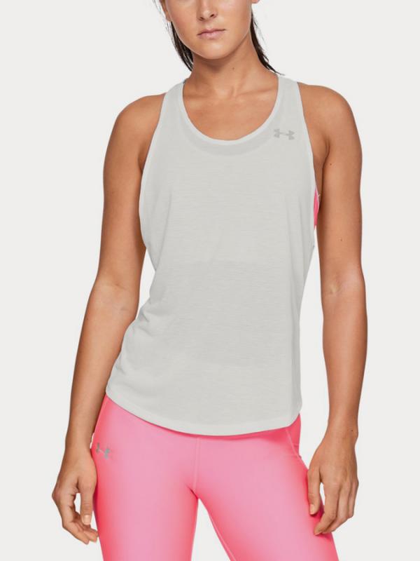 Tílko Under Armour Streaker 2.0 Racer Tank Bílá