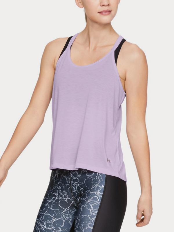 Tílko Under Armour Whisperlight Tank Foldover Fialová