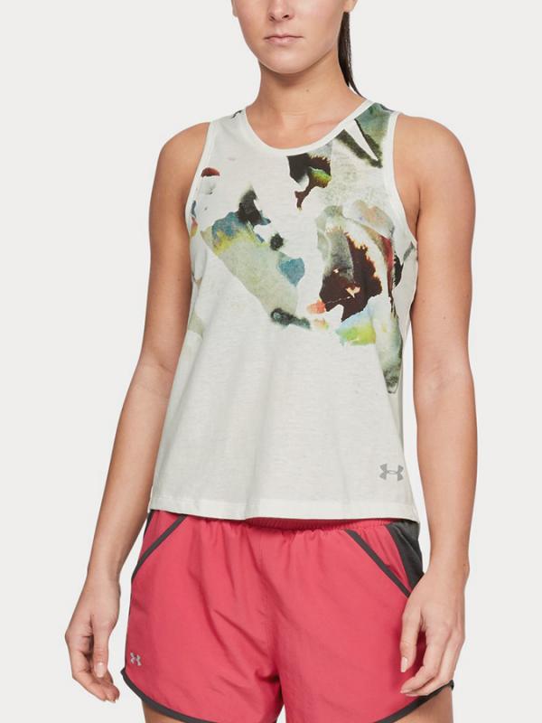 Tílko Under Armour Run Tie Back Tank Bílá