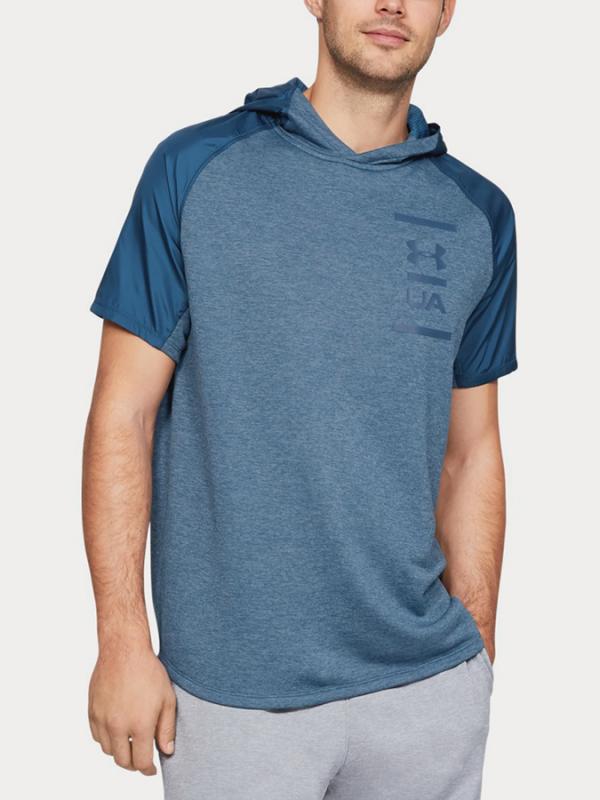 Tričko Under Armour Mk1 Terry Ss Hood Modrá