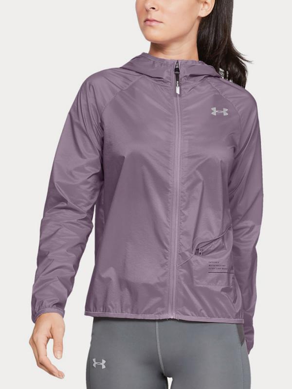 Bunda Under Armour Qlifier Storm Packable Jacket Fialová