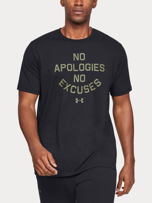 Tričko Under Armour Mfo No Apologies Ss Černá