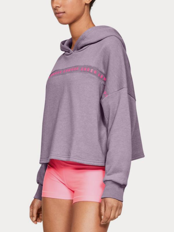 Mikina Under Armour Taped Fleece Hoodie Fialová