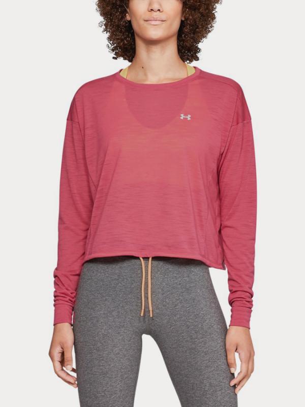 Top Under Armour Whisperlight Cropped Cover Up Růžová