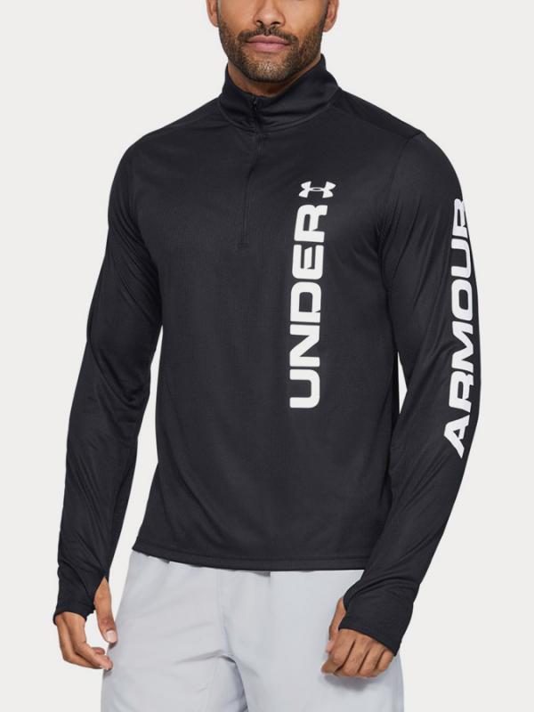 Tričko Under Armour Speed Stride Split 1/4 Zip Černá