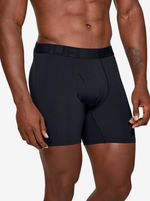 Boxerky Under Armour Tech Mesh 6In 2 Pack Černá