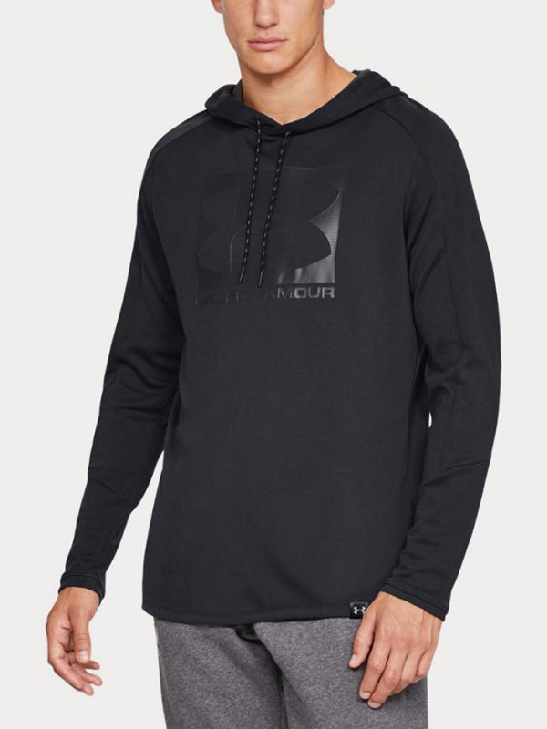 Tričko Under Armour Lighter Longer Po Hoodie Černá