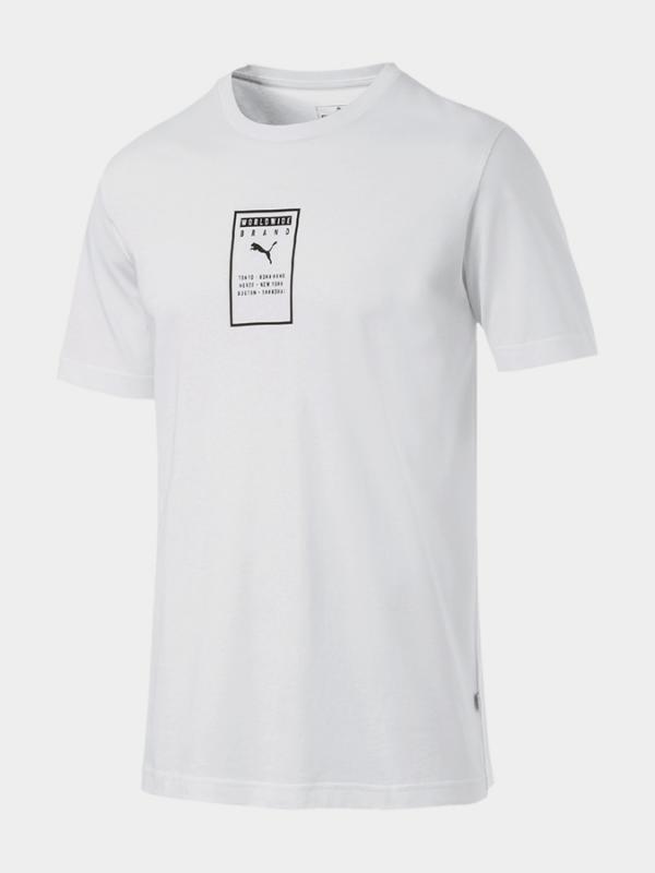 Tričko Puma Brand Placed Tee Bílá