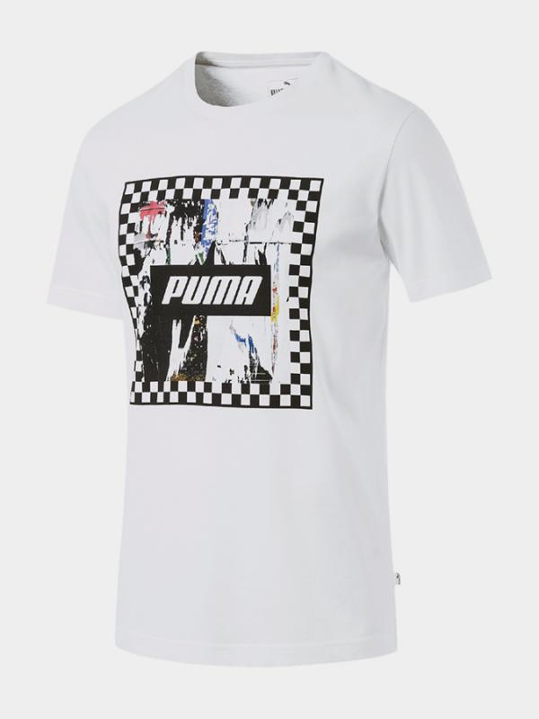 Tričko Puma Check Graphic Tee Bílá