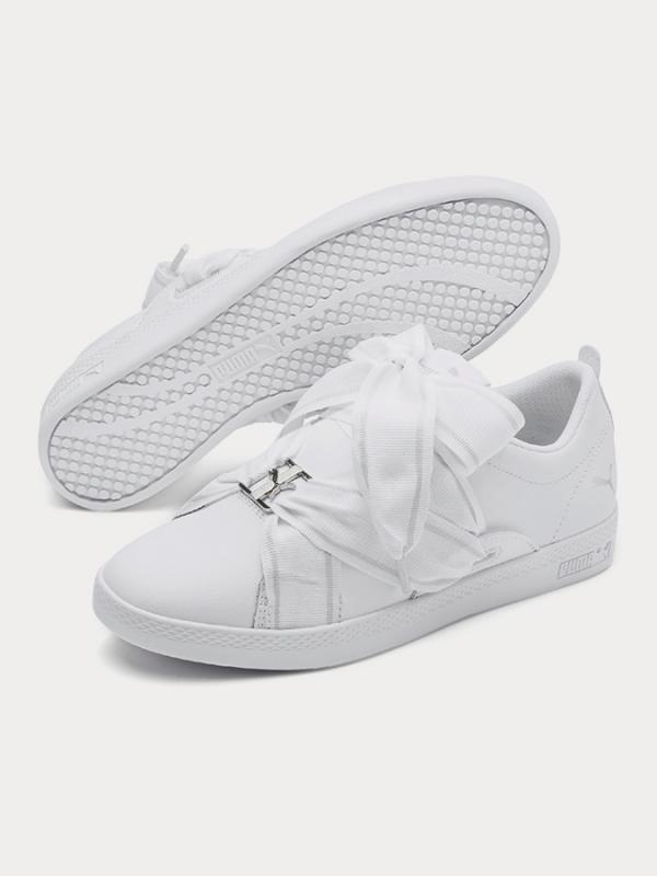 Boty Puma Smash Wns Buckle White- Si Bílá