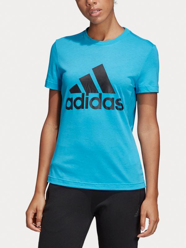 Tričko adidas Performance W Mh Bos Tee Modrá