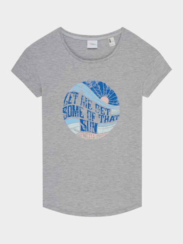 Tričko O´Neill Lw Let Me Get Graphic T-Shirt Šedá