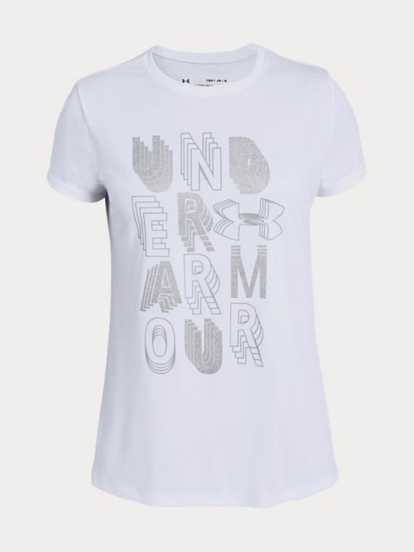 Tričko Under Armour Linear Wordmark Ss Bílá