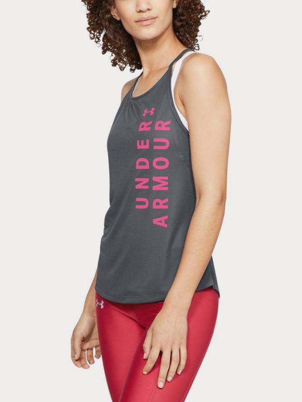 Tílko Under Armour Speed Stride Split Tank Šedá
