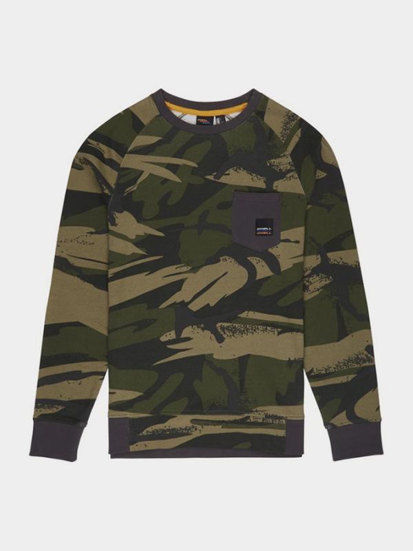 Mikina O´Neill Lm Printed Crew Sweatshirt Zelená