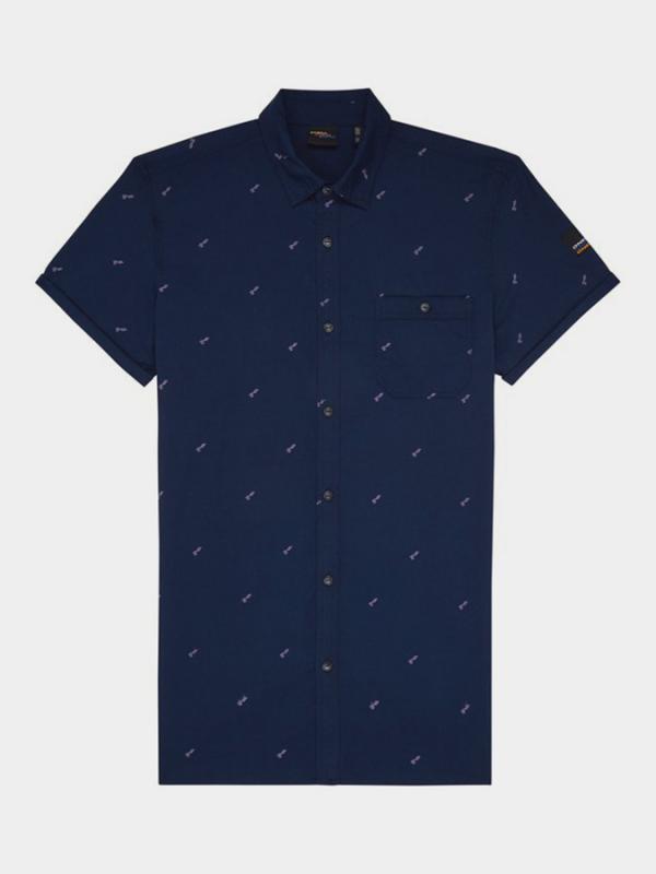 Košile O´Neill Lm Allover Summer S/Slv Shirt Modrá
