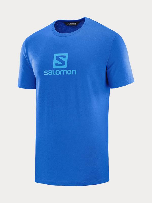 Tričko Salomon Coton Logo Ss Tee M Modrá