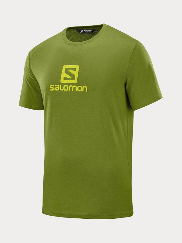 Tričko Salomon Coton Logo Ss Tee M Zelená