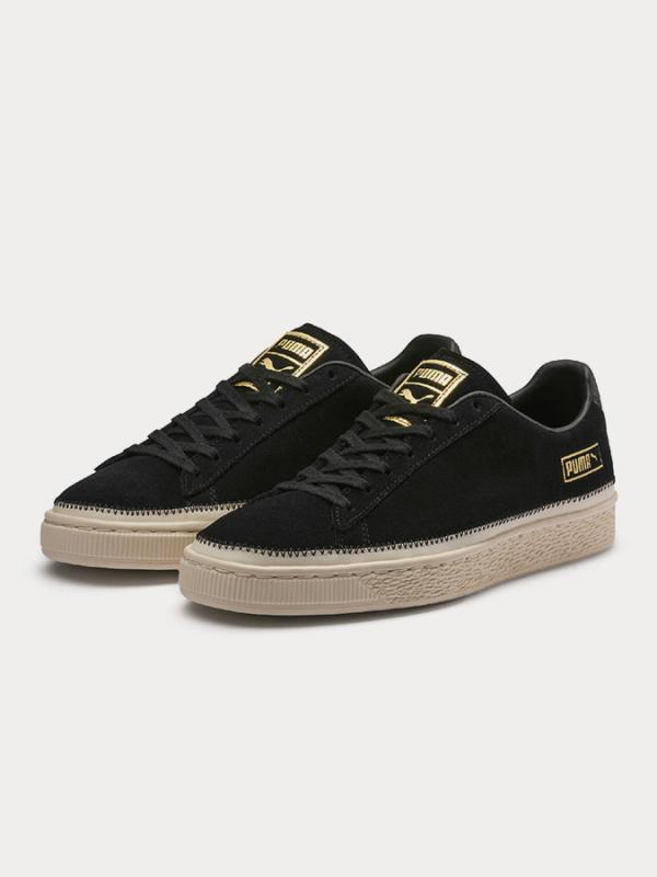 Boty Puma Suede Trim Black-Whisper White Černá