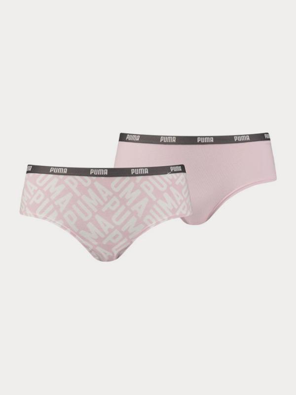 Kalhotky Puma Logo Collage Print Hipster 2 Pack Barevná