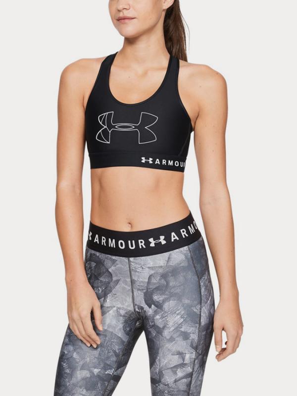 Podprsenka Under Armour Mid Big Logo Bra Černá