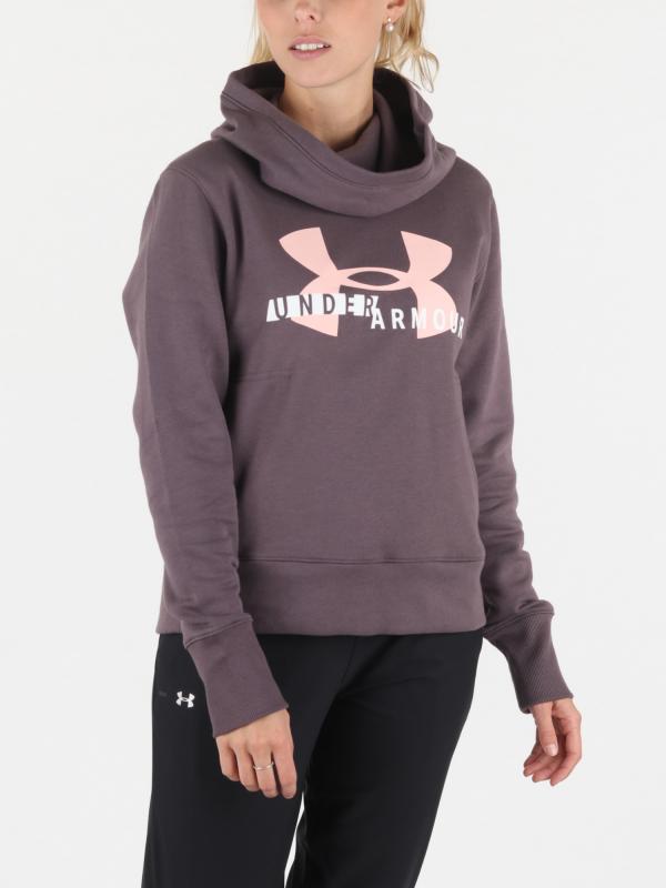 Mikina Under Armour Cotton Fleece Sportstyle Logo Hoodie Šedá