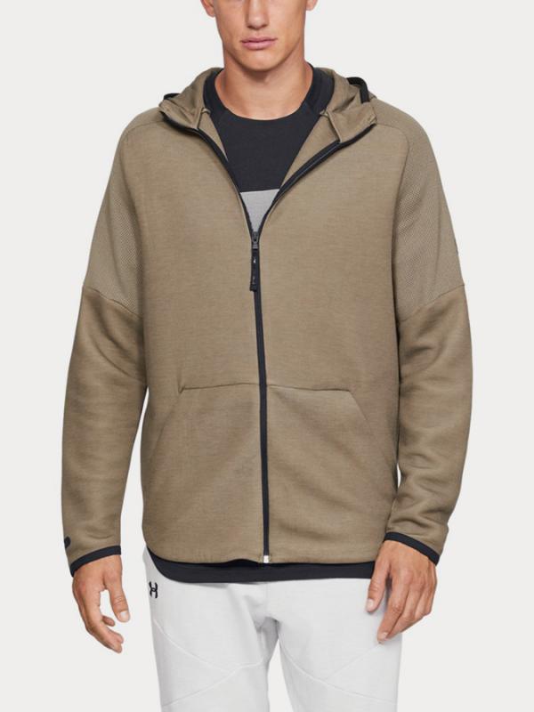 Mikina Under Armour Unstoppable Move Light Fz Hoodie Hnědá