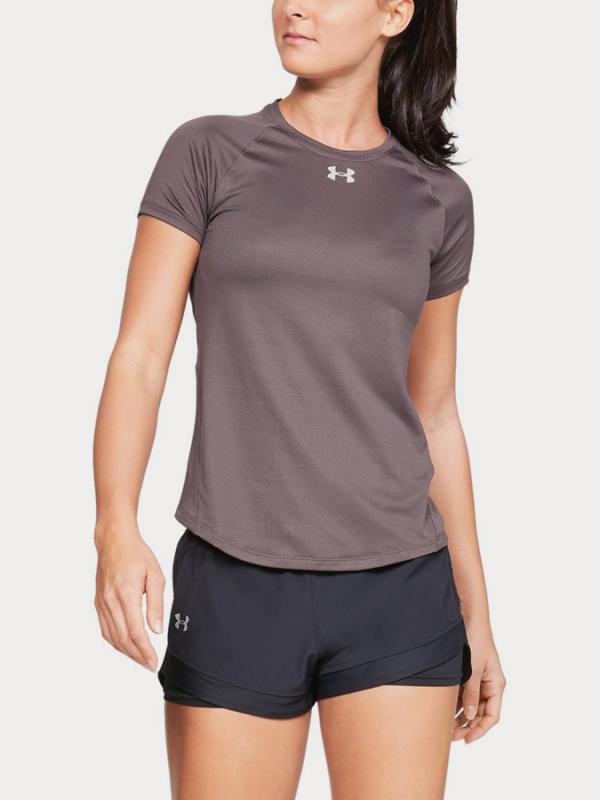 Tričko Under Armour Qlifier Short Sleeve Fialová