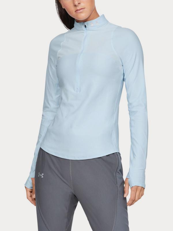 Tričko Under Armour Qlifier Half Zip Modrá