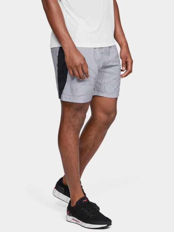 Kraťasy Under Armour Launch Sw 7\'\' Printed Short Šedá