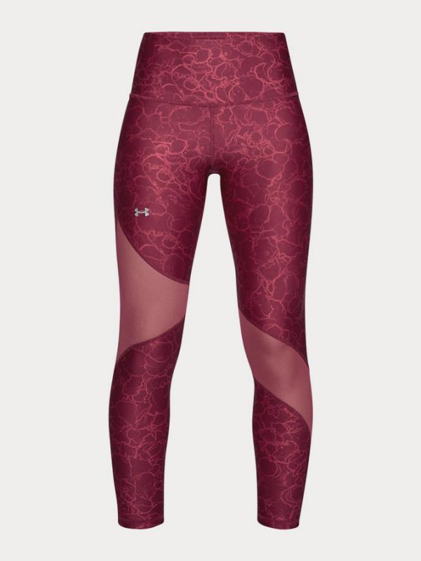 Kompresní legíny Under Armour Hg Ankle Crop Print Růžová