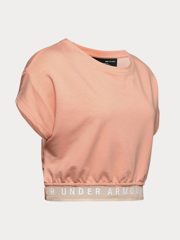 Top Under Armour Featherweight Fleece Crop Top Béžová