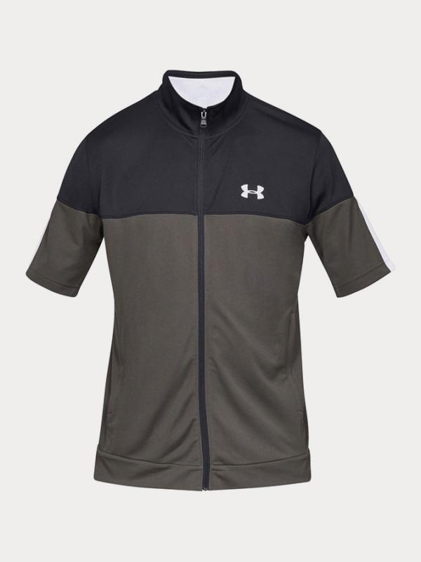 Mikina Under Armour Sportstyle Pique Ss Fz Šedá