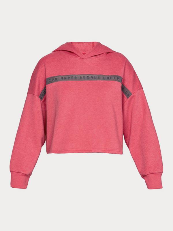 Mikina Under Armour Taped Fleece Hoodie Růžová