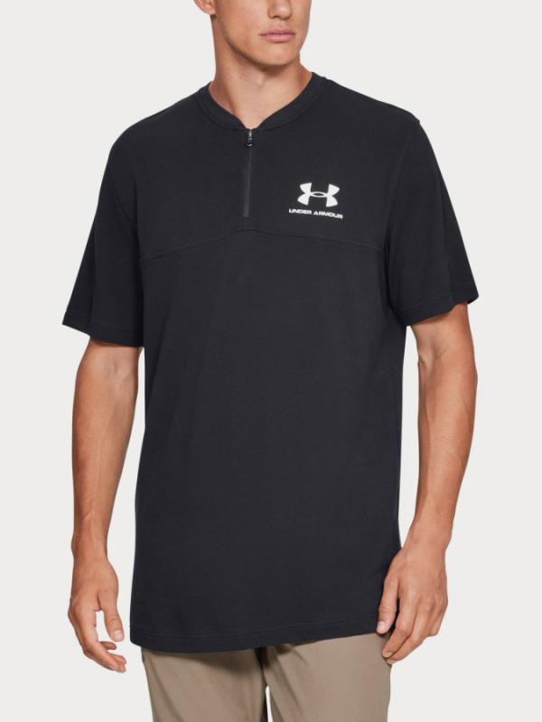 Tričko Under Armour Sportstyle Track 1/2 Zip Černá