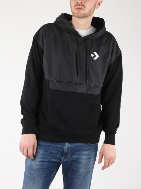 Mikina Converse M S Chevron Front Pocket Hoodi Černá