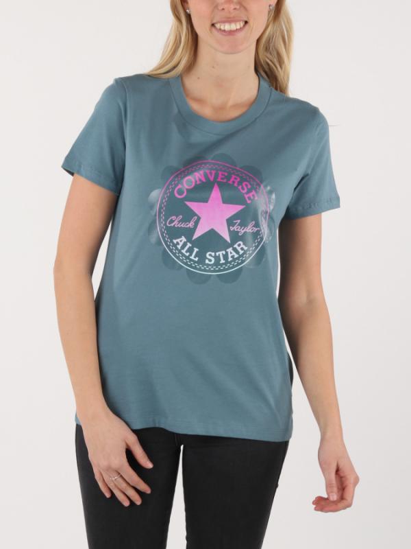 Tričko Converse W Ombre Chuck P Short Slv Tee Modrá
