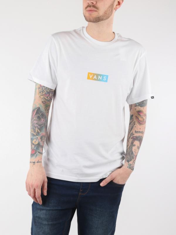 Tričko Vans Mn Easy Box Ss White/Gradient Bílá