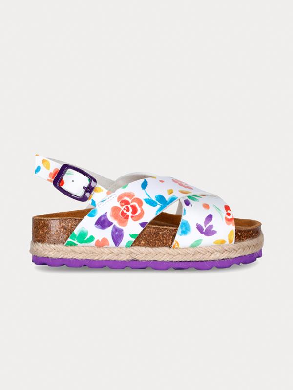 Sandály Paez Bio Cross Flowery White Barevná